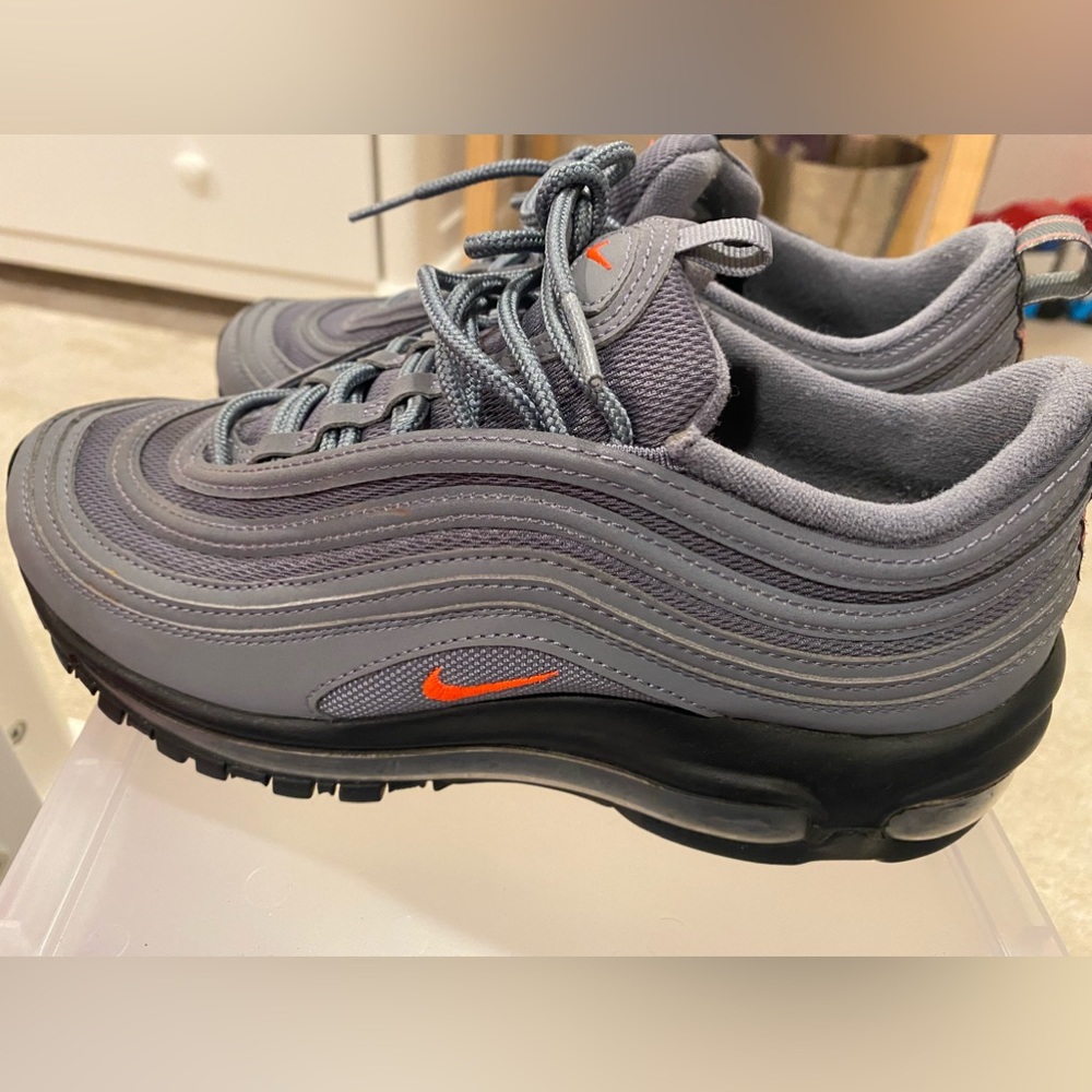Grey, black and crimson Nike Airmax 97, GS size 6, woman’s size 8